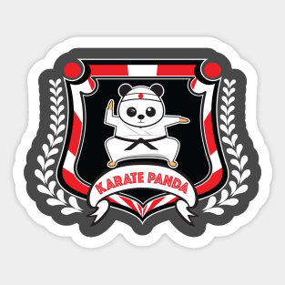 Karate Panda Shield Sticker